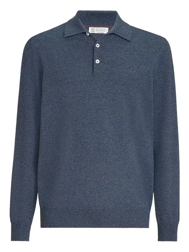 Men's Cashmere Knit Polo Shirt Men's Cashmere Knit Polo Shirt