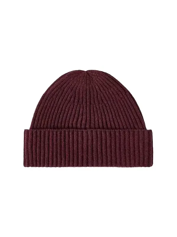 Brunello Cucinelli Men's Cashmere English Rib Double Knit Beanie