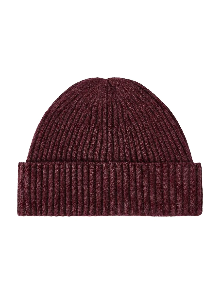 Men's Cashmere English Rib Double Knit Beanie Men's Cashmere English Rib Double Knit Beanie