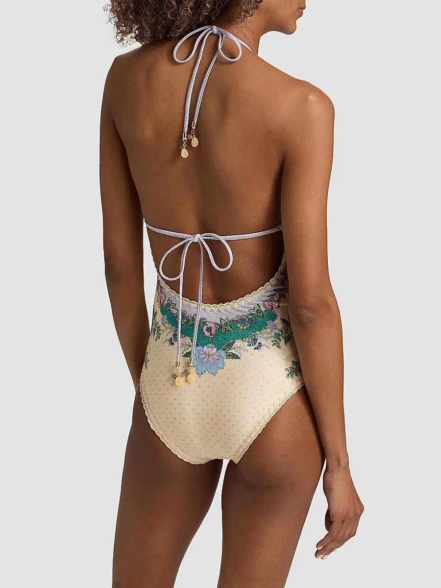 Zimmermann Women's Indra Crochet Detail One-Piece Swimsuit | Thumbnail 4