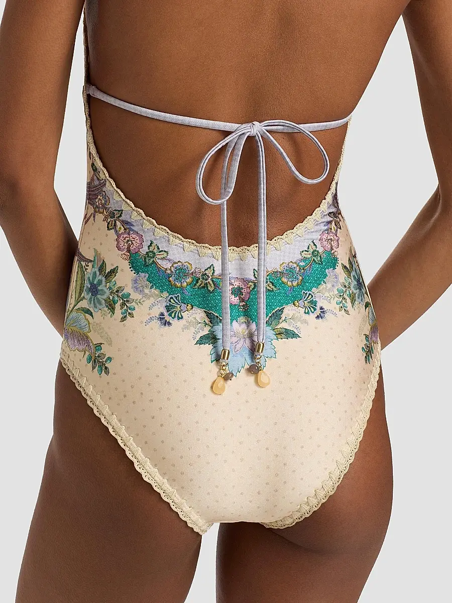 Zimmermann Women's Indra Crochet Detail One-Piece Swimsuit | Thumbnail 5