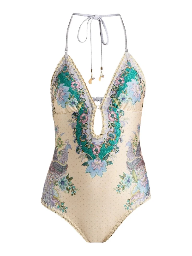 Zimmermann Women's Indra Crochet Detail One-Piece Swimsuit