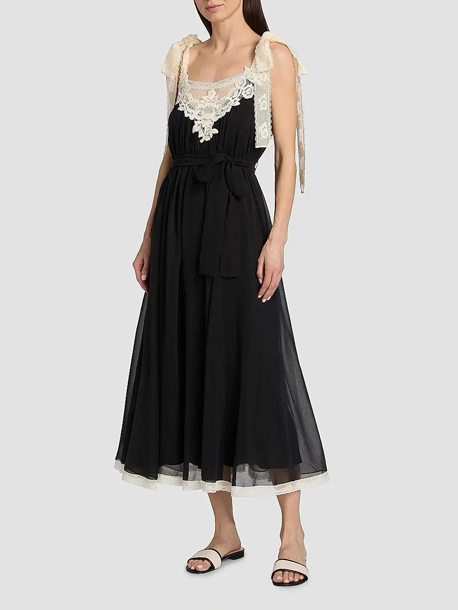 Zimmermann Women's Roselight Cotton-Silk Slip Maxi Dress | Thumbnail 3