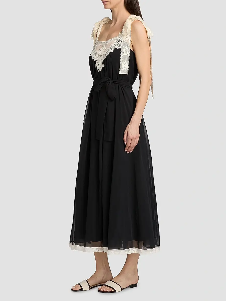 Zimmermann Women's Roselight Cotton-Silk Slip Maxi Dress | Thumbnail 4