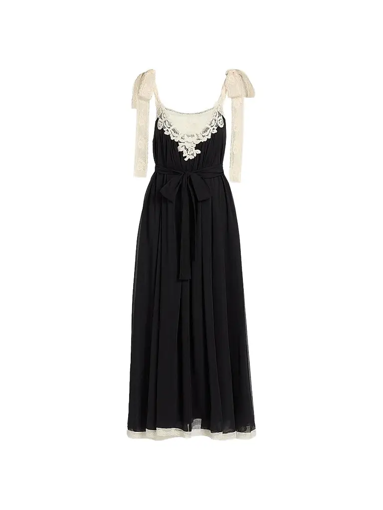 Zimmermann Women's Roselight Cotton-Silk Slip Maxi Dress - Black - Size 8 | Image 1 Zimmermann Women's Roselight Cotton-Silk Slip Maxi Dress - Black - Size 8 | Image 1