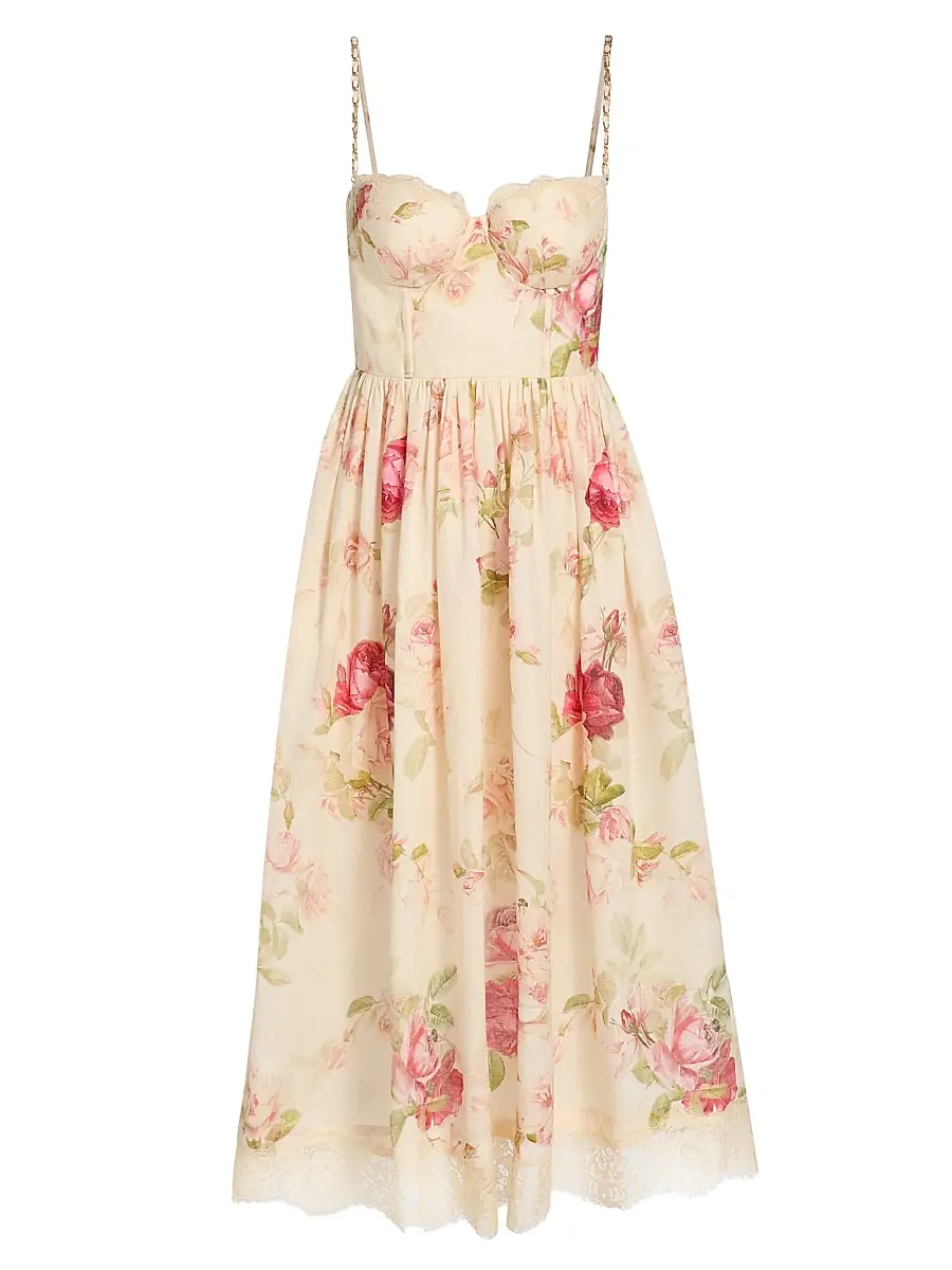 Zimmermann Women's Roselight Picnic Maxi Dress - Cream Rose Floral - Size 10 | Image 1 Zimmermann Women's Roselight Picnic Maxi Dress - Cream Rose Floral - Size 10 | Image 1