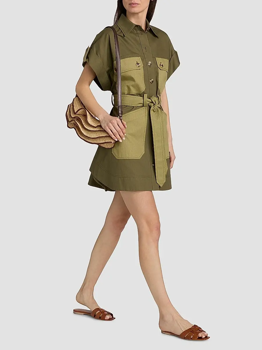 Zimmermann Women's Solstice Utility Cotton Mini Dress | Thumbnail 2 Zimmermann Women's Solstice Utility Cotton Mini Dress | Thumbnail 2