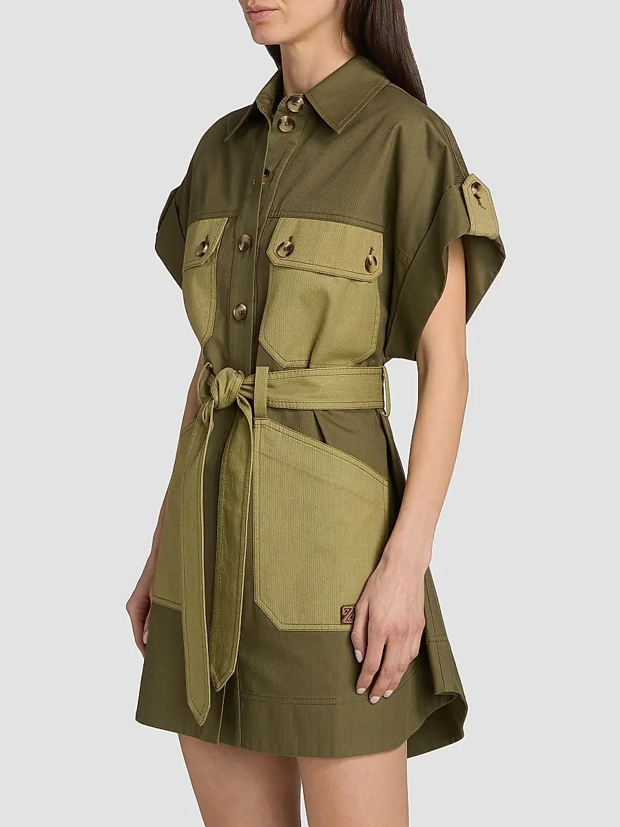 Zimmermann Women's Solstice Utility Cotton Mini Dress | Thumbnail 4 Zimmermann Women's Solstice Utility Cotton Mini Dress | Thumbnail 4