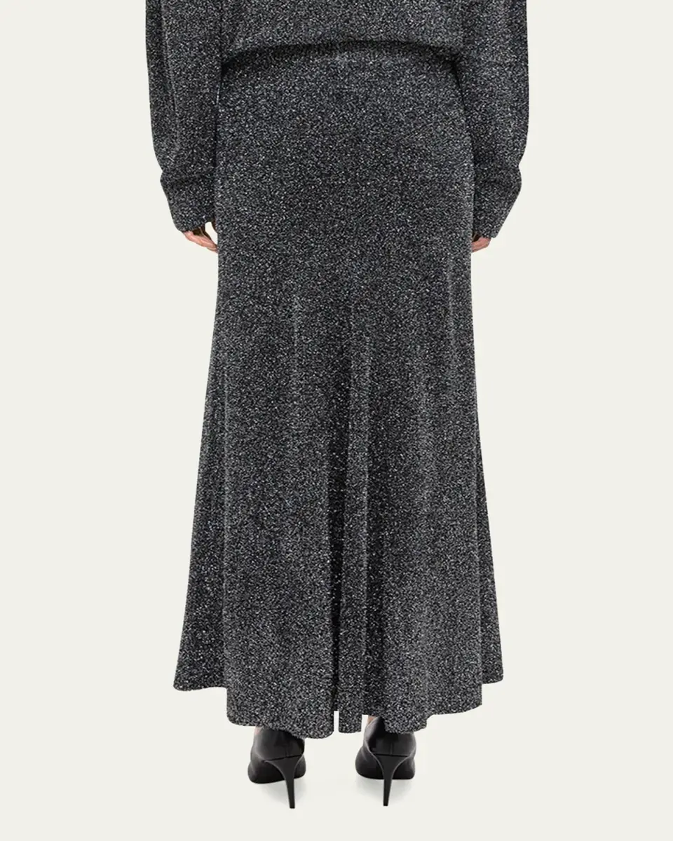 Helmut Lang Sparkly Lurex Maxi Skirt | Thumbnail 3