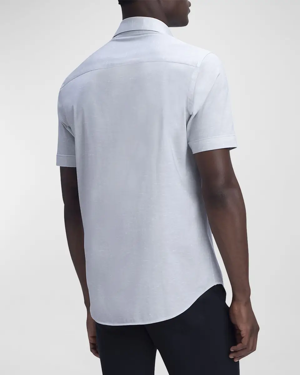 Bugatchi Men's Ooohcotton Tech Slub Sport Shirt | Thumbnail 2 Bugatchi Men's Ooohcotton Tech Slub Sport Shirt | Thumbnail 2