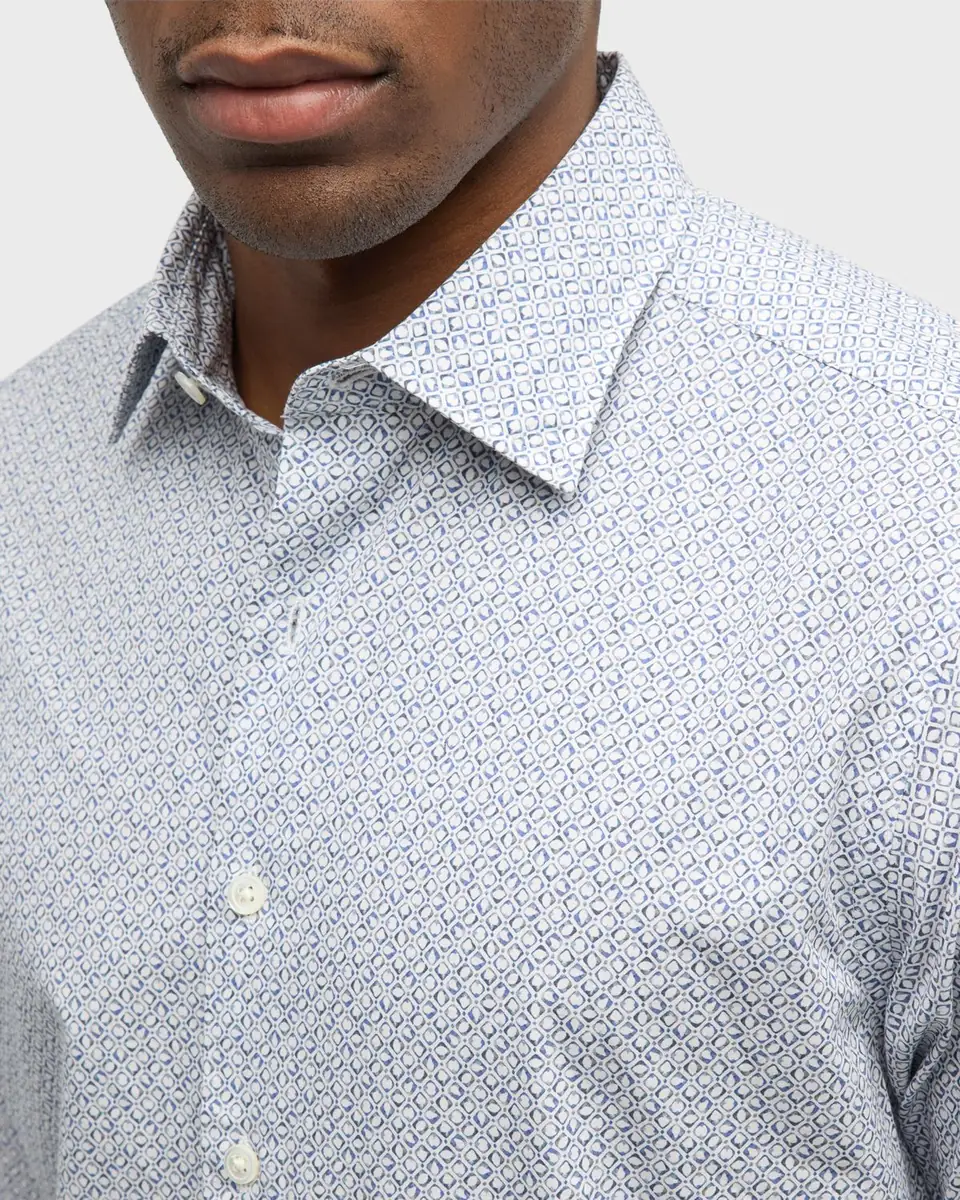 Rodd & Gunn Men's Rowallan Cotton Geometric-Print Sport Shirt | Thumbnail 4