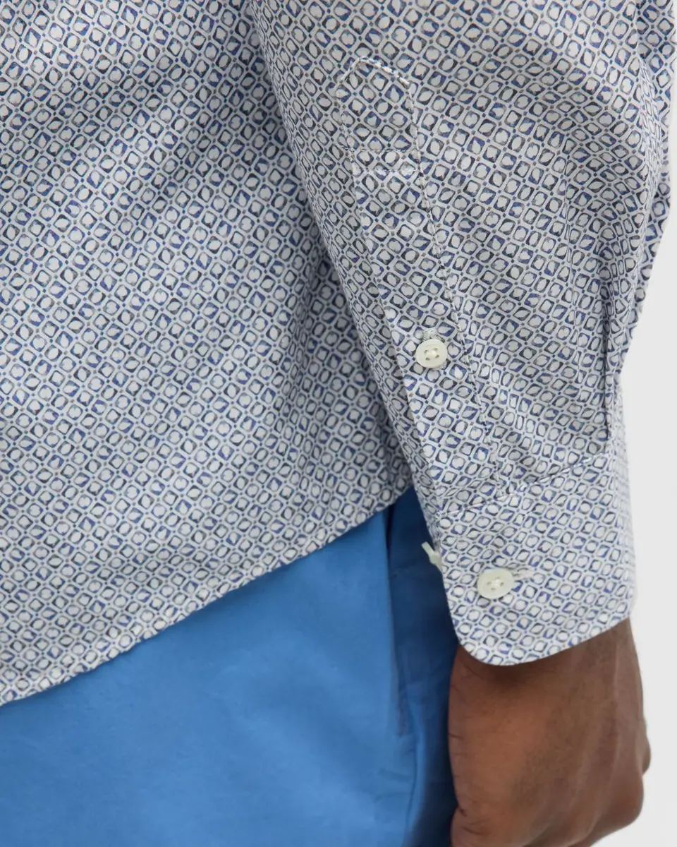 Rodd & Gunn Men's Rowallan Cotton Geometric-Print Sport Shirt | Thumbnail 6