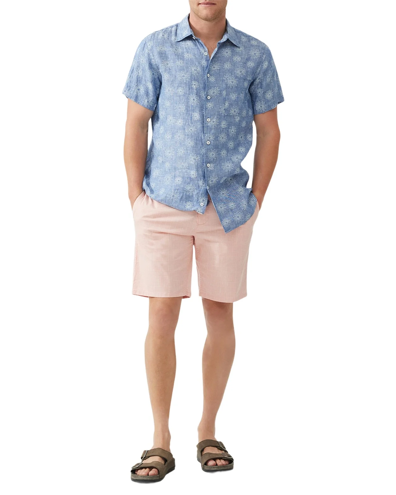 Men's Carleton Embroidered Chambray Short-Sleeve Shirt Men's Carleton Embroidered Chambray Short-Sleeve Shirt