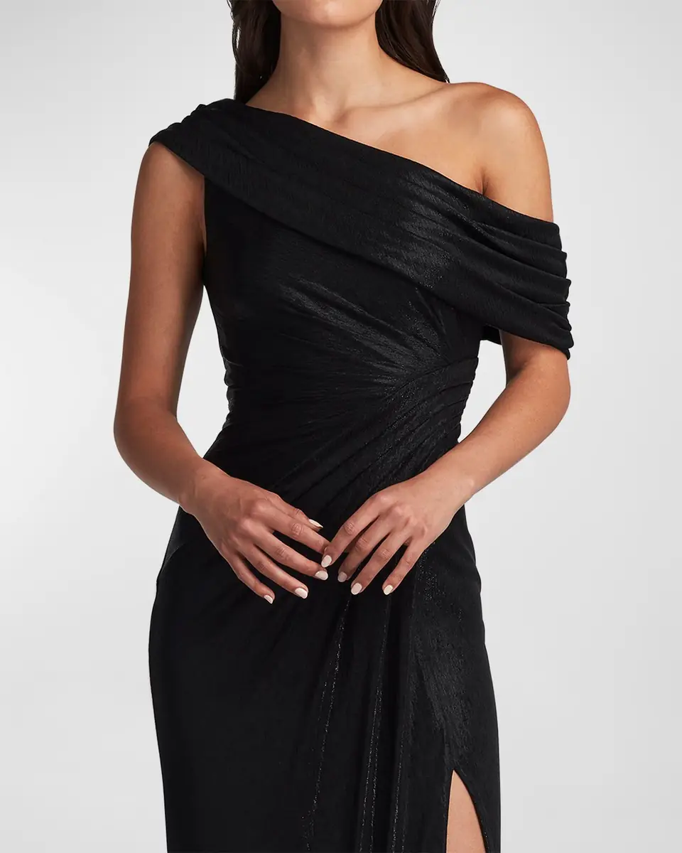 Tadashi Shoji Leary Draped One-Shoulder Gown | Thumbnail 4