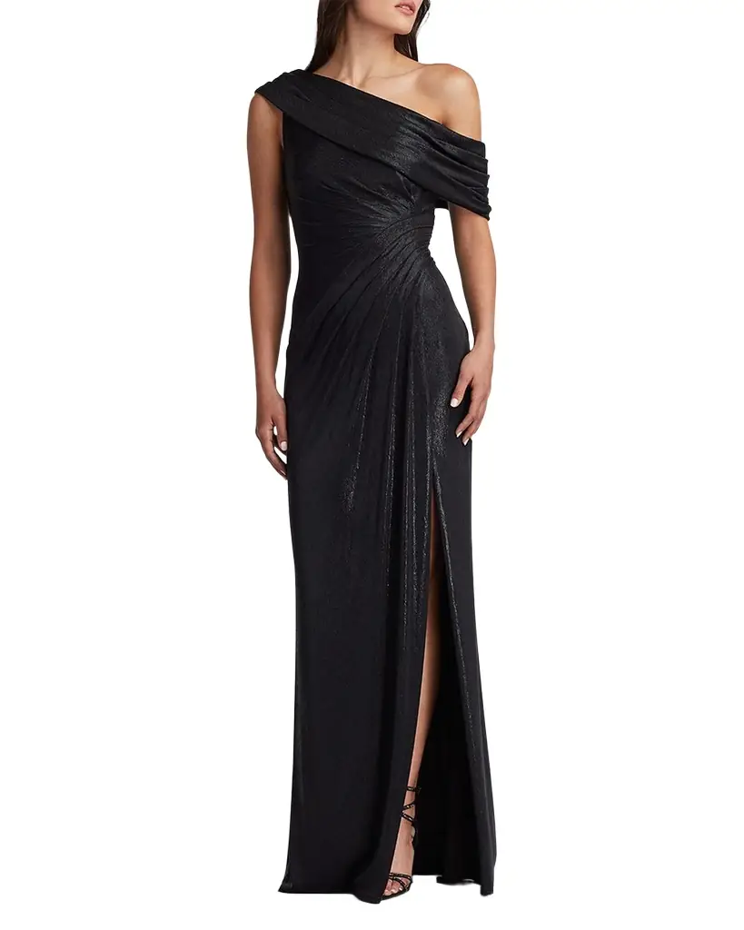 Tadashi Shoji Leary Draped One-Shoulder Gown | Image 1 Tadashi Shoji Leary Draped One-Shoulder Gown | Image 1
