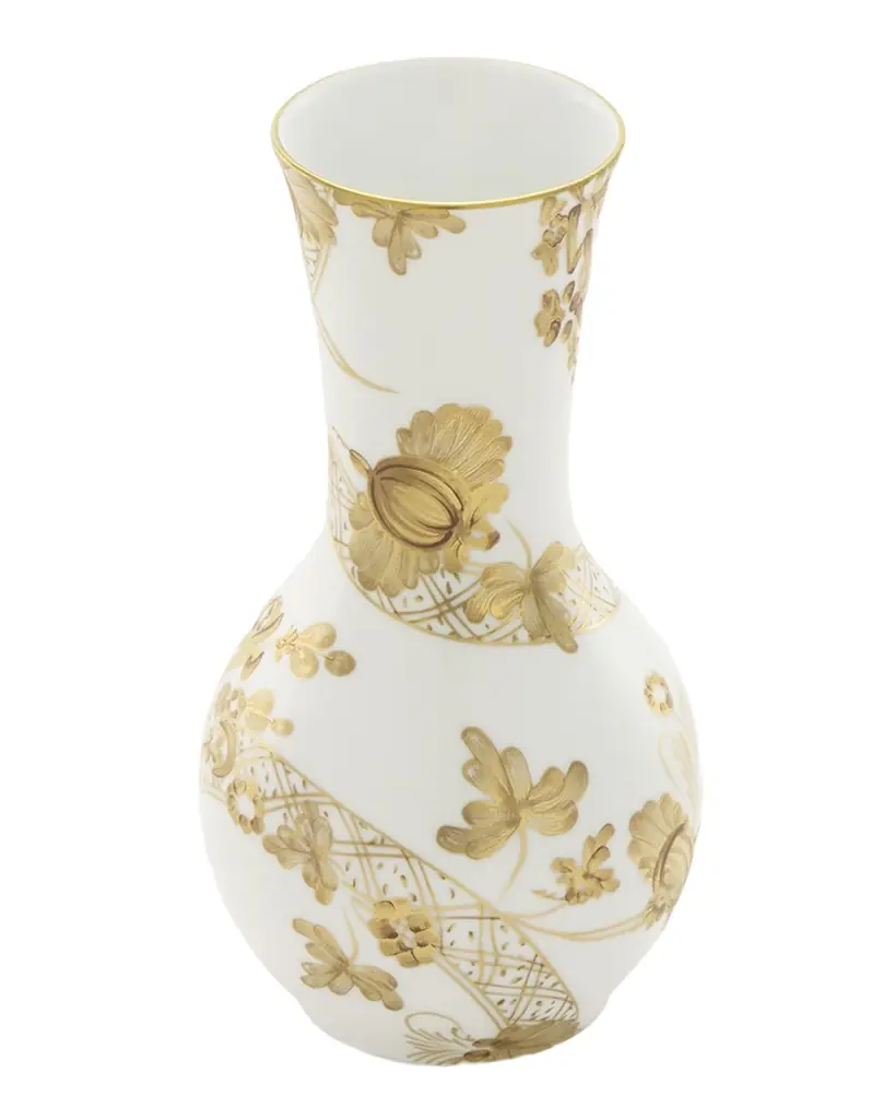 GINORI 1735 Oriente Italiano Aurum Tulipano Vase, 8"