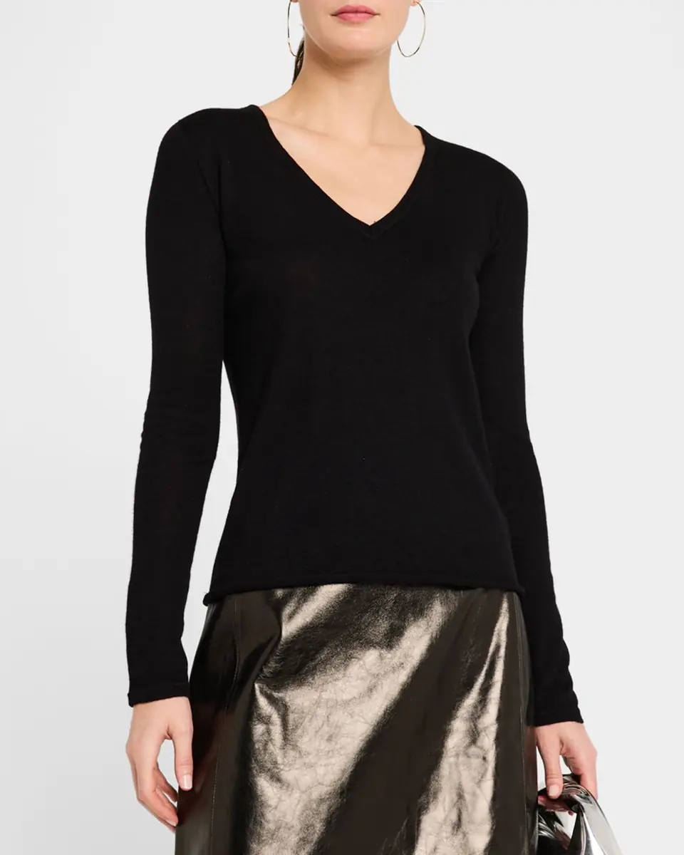 MAJESTIC FILATURES Machine Washable Cashmere V-Neck Pullover | Thumbnail 3 MAJESTIC FILATURES Machine Washable Cashmere V-Neck Pullover | Thumbnail 3