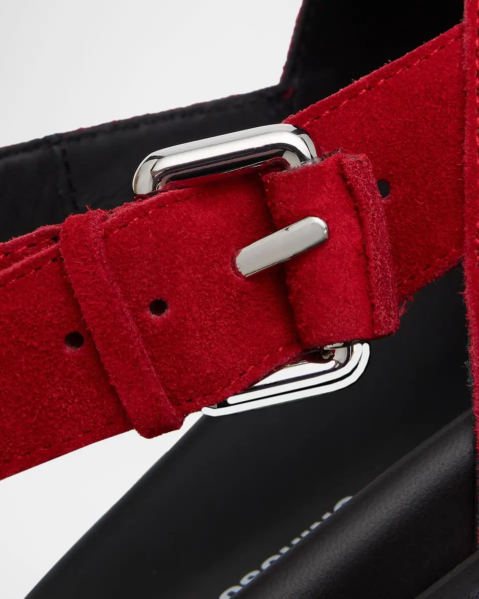 MOSCHINO Men's M Suede Fisherman Sandals | Thumbnail 4