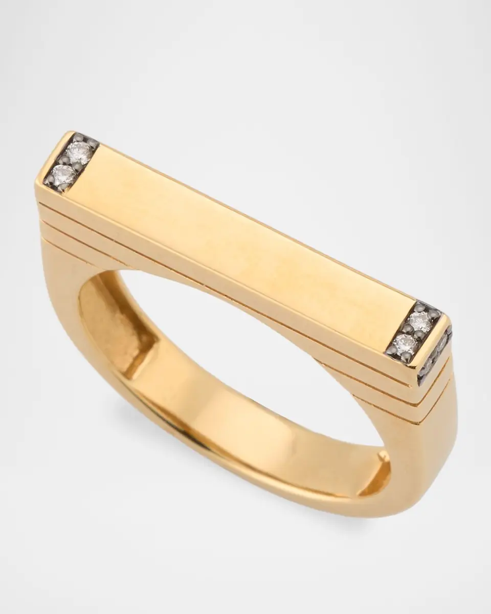 Sorellina 18K Bar Ring with Diamonds | Thumbnail 2