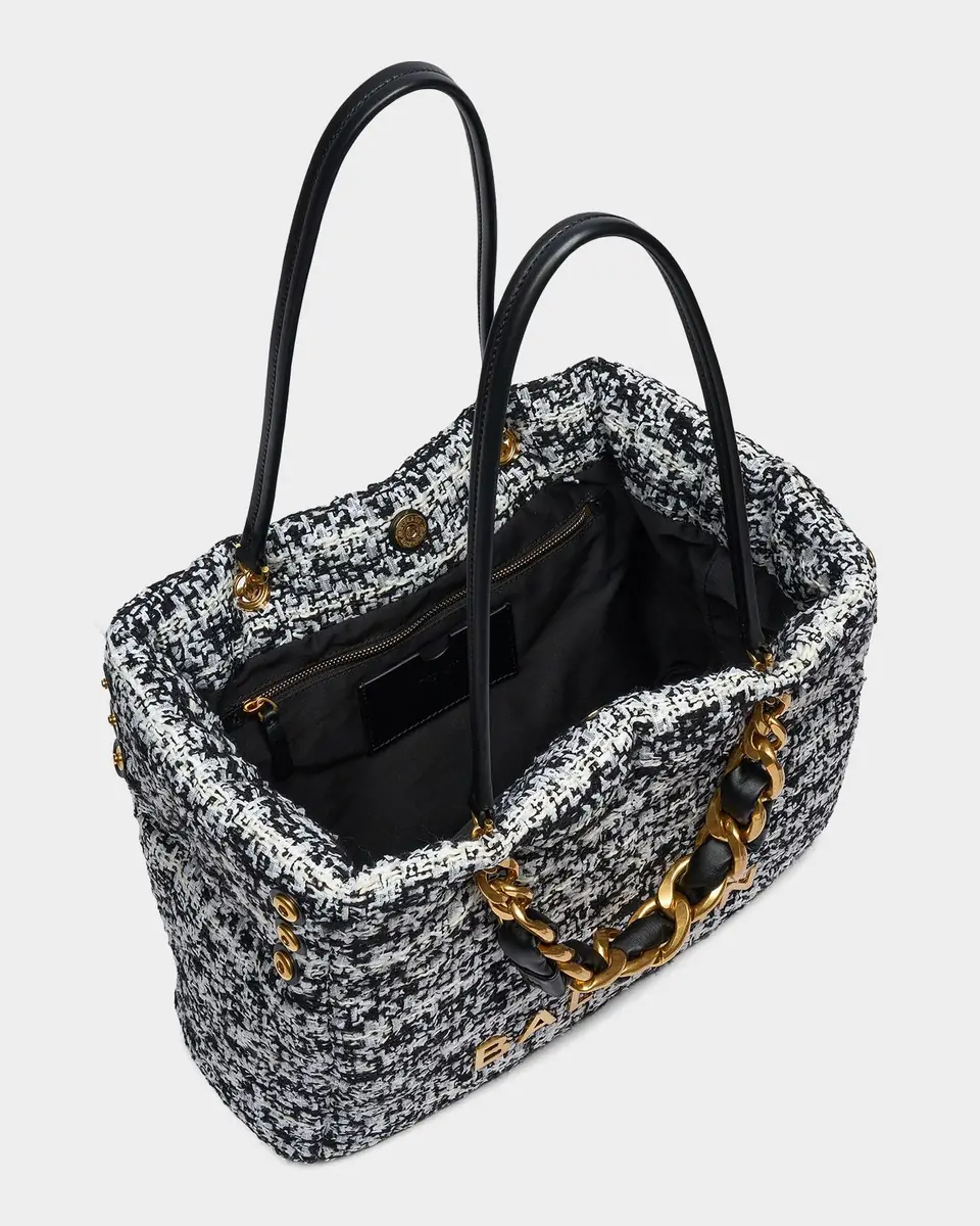 Balmain 1945 Soft Tweed Tote Bag | Thumbnail 3 Balmain 1945 Soft Tweed Tote Bag | Thumbnail 3