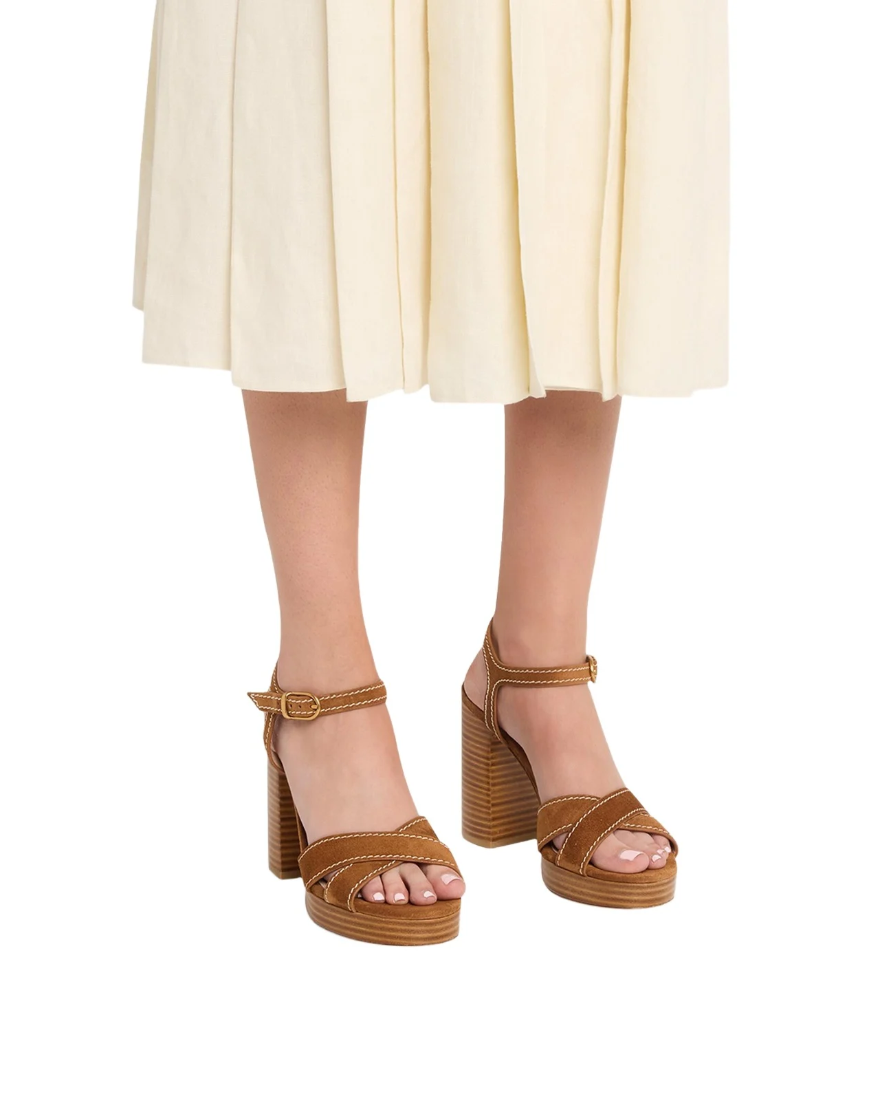 Stuart Weitzman 95mm Park Suede Platform Sandals