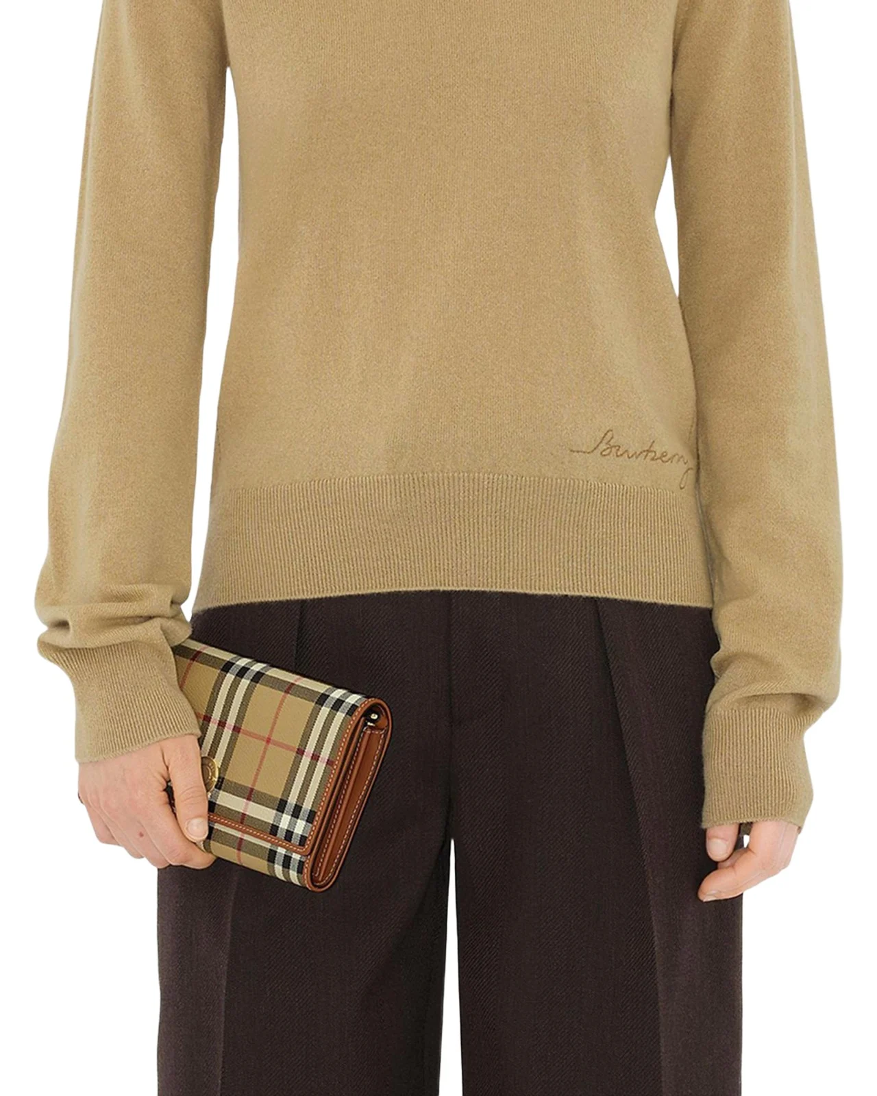 Hannah Coated Check Wallet on Chain