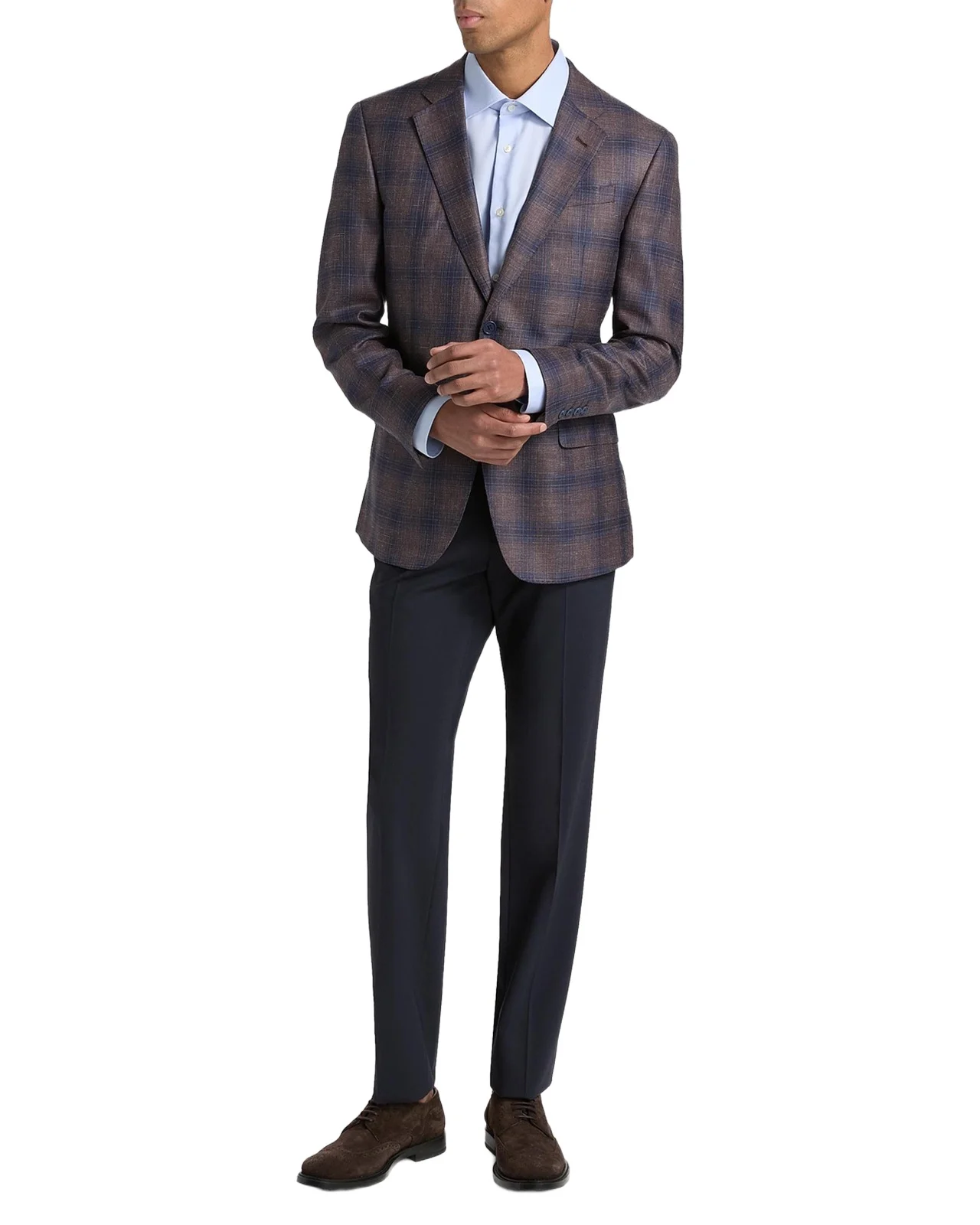 Emporio Armani Plaid Single-Breasted Jacket
