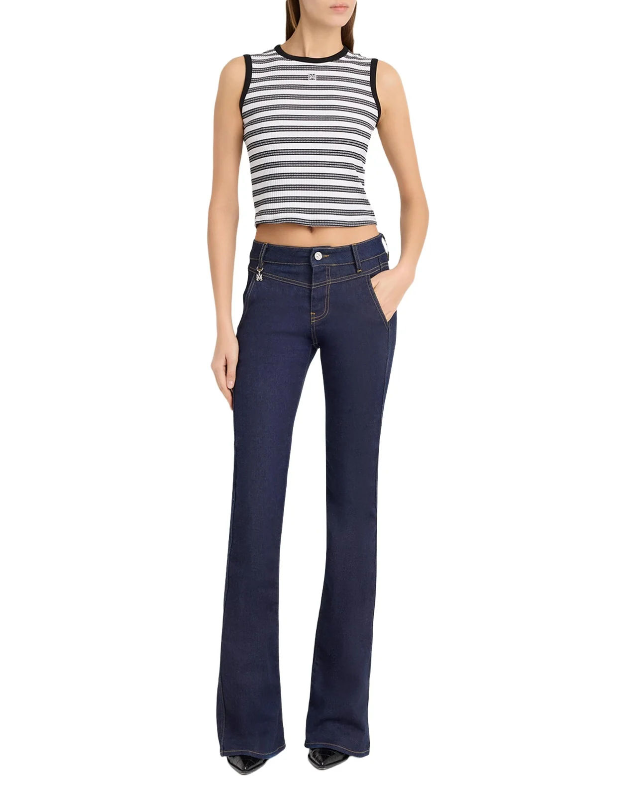MA Striped Sleeveless Top