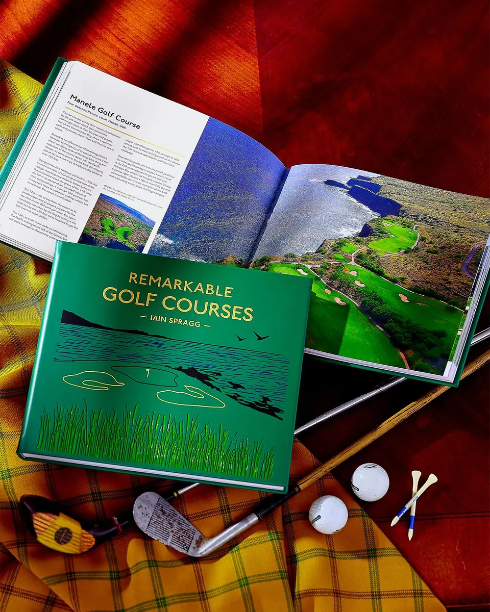 Graphic Image "Remarkable Golf Courses: The Illustrated Guide to the World's Most Wonderful Golf Courses" Leather-Bound Book by Iain Spragg | Thumbnail 6 Graphic Image "Remarkable Golf Courses: The Illustrated Guide to the World's Most Wonderful Golf Courses" Leather-Bound Book by Iain Spragg | Thumbnail 6