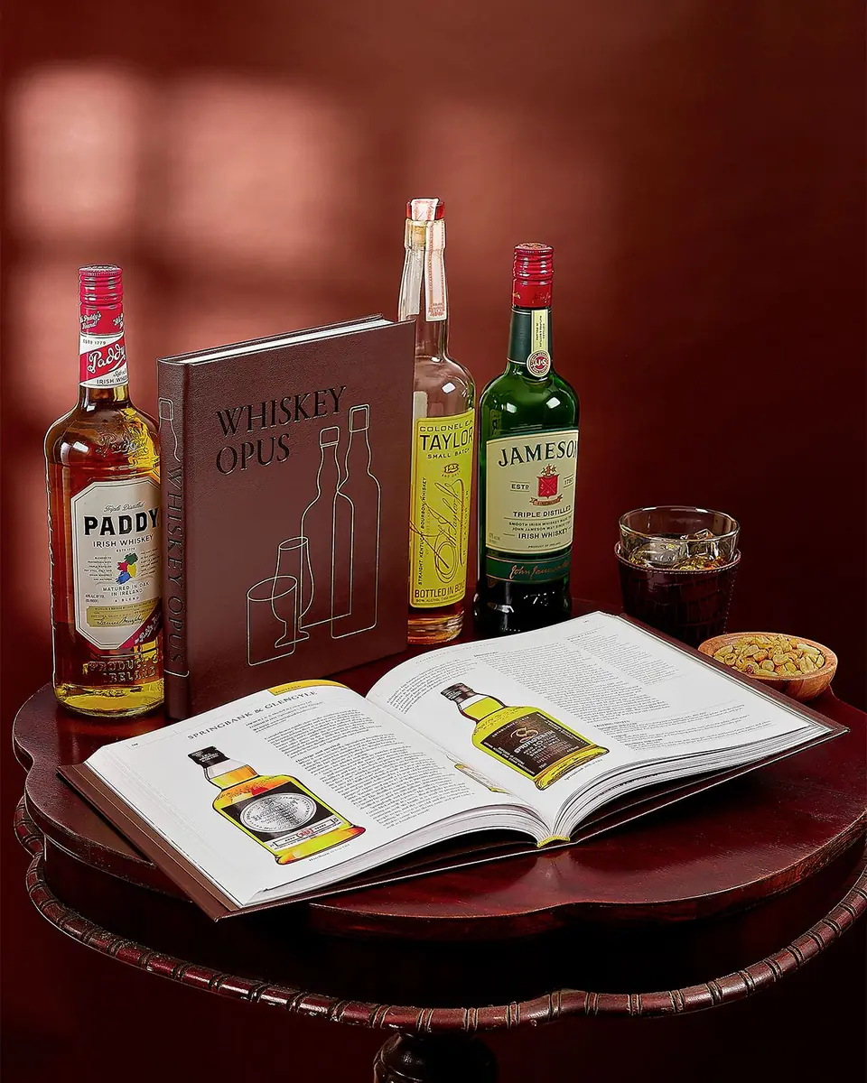 Graphic Image "Whiskey Opus: The Definitive Guide to the World's Greatest Whiskey Distilleries" Leather-Bound Book | Thumbnail 8 Graphic Image "Whiskey Opus: The Definitive Guide to the World's Greatest Whiskey Distilleries" Leather-Bound Book | Thumbnail 8