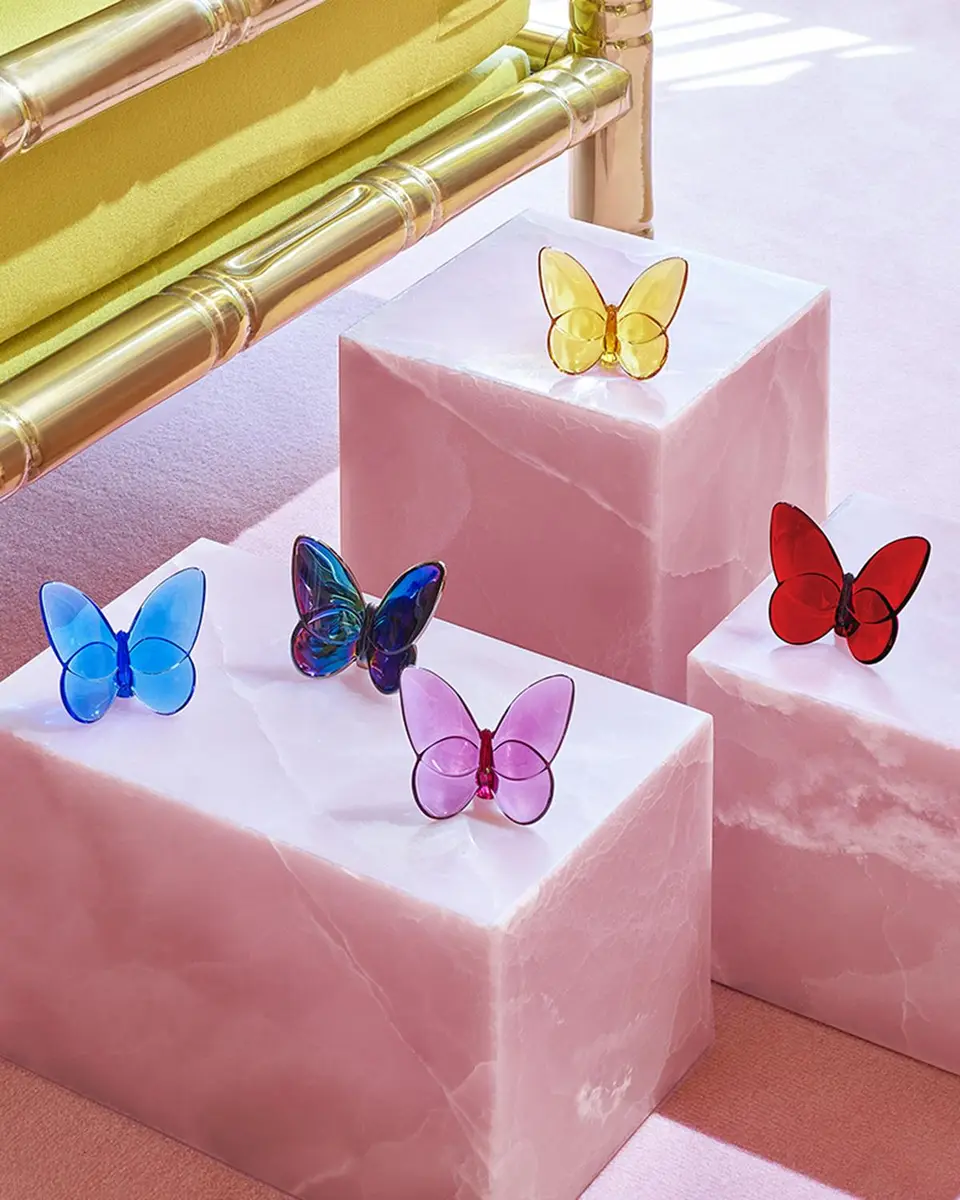 Baccarat 2.5" Lucky Crystal Blue Butterfly | Thumbnail 2