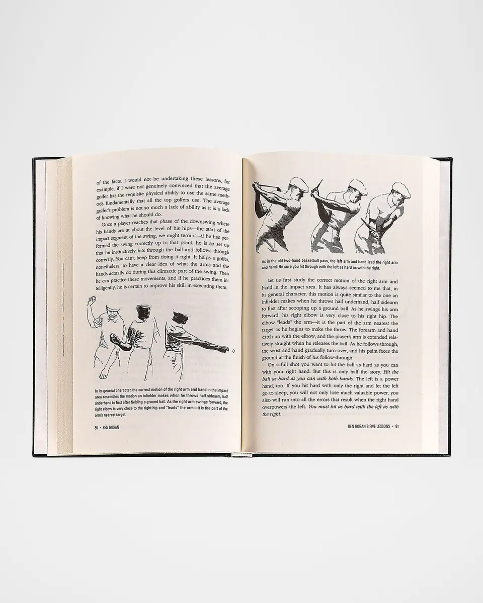 Graphic Image "Ben Hogan's Five Lessons: The Modern Fundamentals of Golf (Definitive Edition)" Leather-Bound Book | Thumbnail 4 Graphic Image "Ben Hogan's Five Lessons: The Modern Fundamentals of Golf (Definitive Edition)" Leather-Bound Book | Thumbnail 4