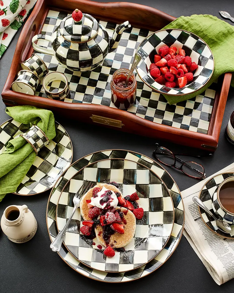 MacKenzie-Childs Courtly Check Charger Plate | Thumbnail 7 MacKenzie-Childs Courtly Check Charger Plate | Thumbnail 7