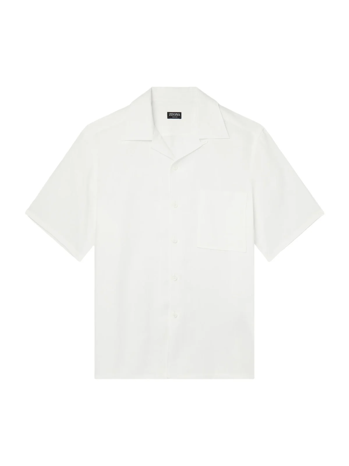 Convertible-Collar Linen Shirt - Men Convertible-Collar Linen Shirt - Men