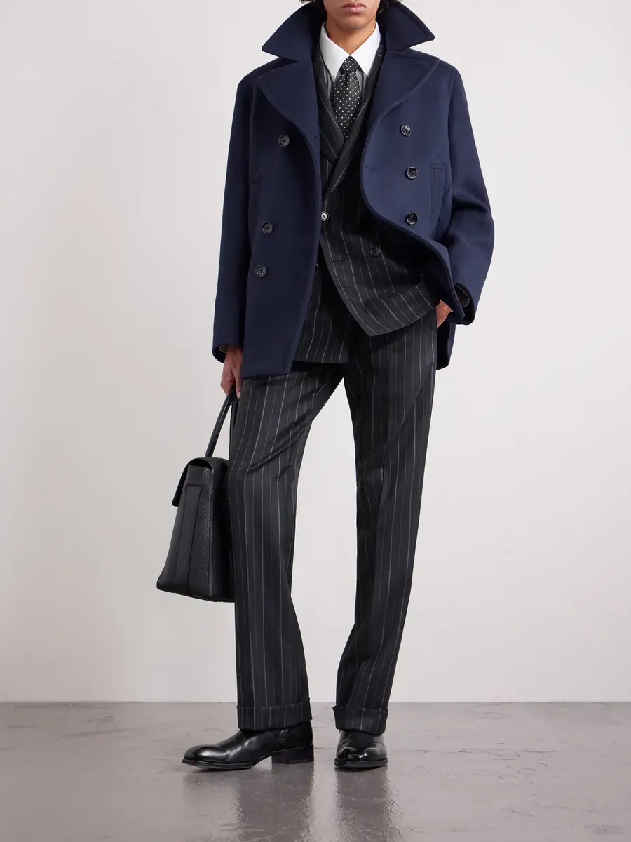 Tom Ford Atticus Slim-Fit Double-Breasted Striped Wool-Twill Suit Jacket - Men | Thumbnail 2 Tom Ford Atticus Slim-Fit Double-Breasted Striped Wool-Twill Suit Jacket - Men | Thumbnail 2