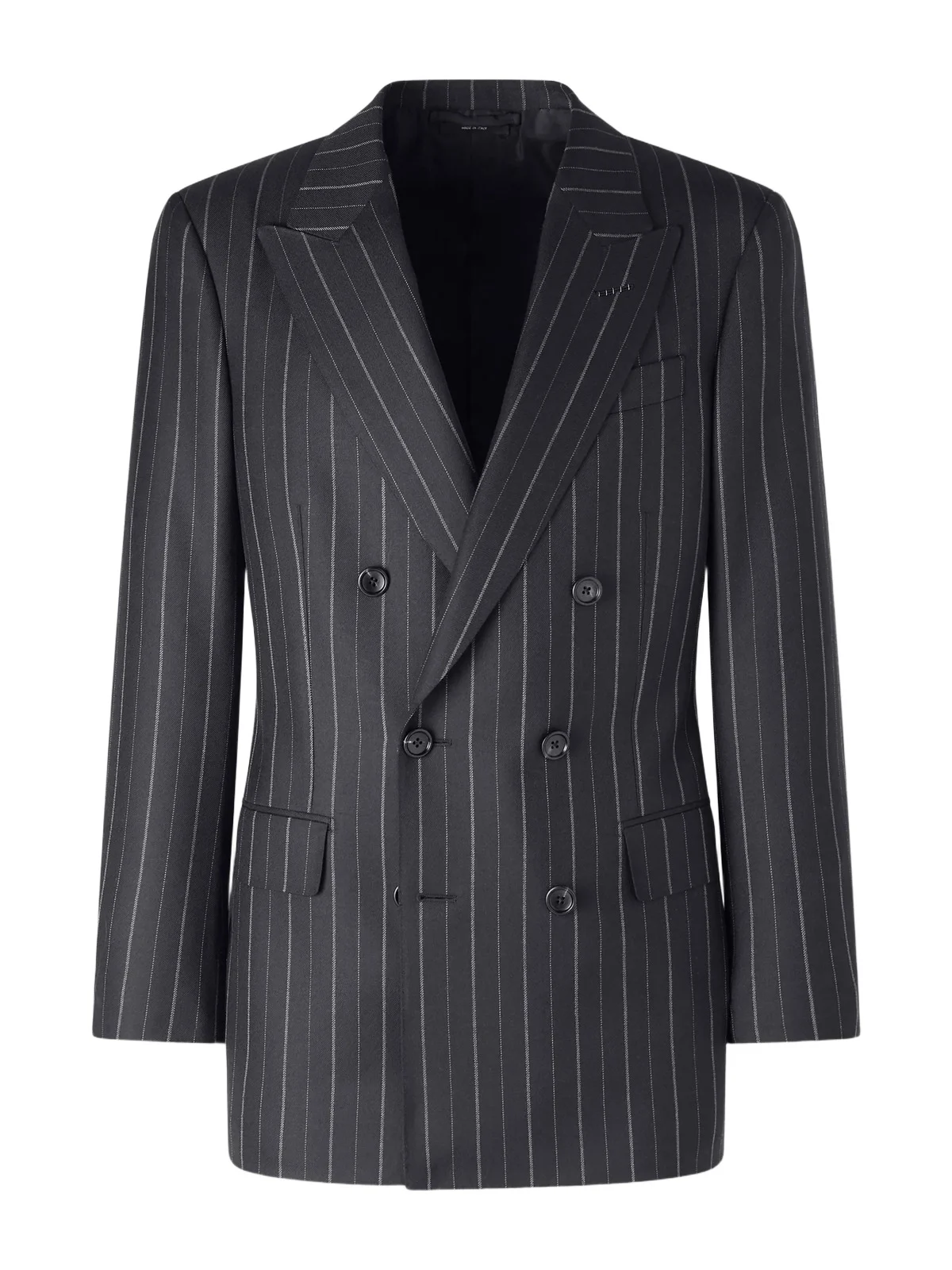 Tom Ford Atticus Slim-Fit Double-Breasted Striped Wool-Twill Suit Jacket - Men