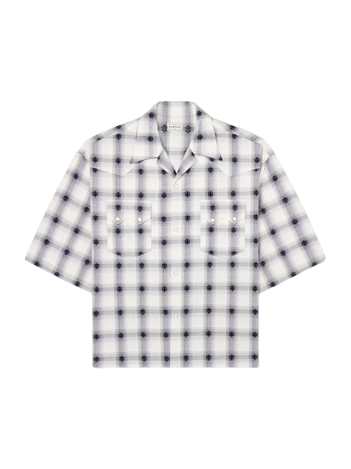 KAPITAL Camp-Collar Checked Cotton Western Shirt - Men