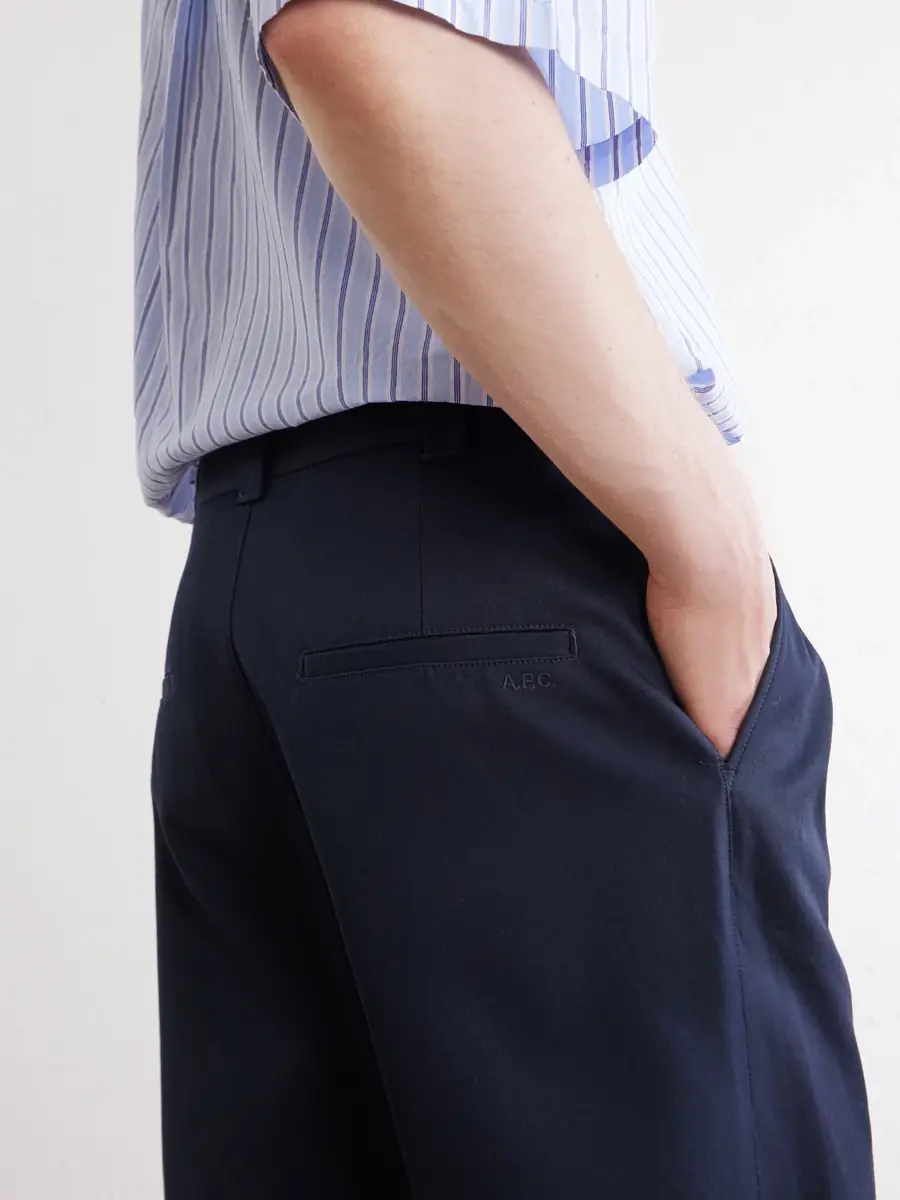 A.P.C. Ricky Straight-Leg Pleated Organic Cotton Trousers - Men | Thumbnail 5 A.P.C. Ricky Straight-Leg Pleated Organic Cotton Trousers - Men | Thumbnail 5