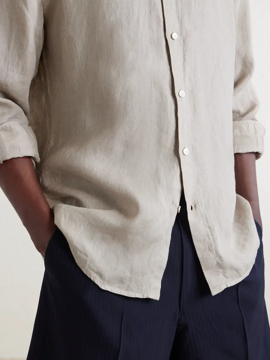 Sunspel Linen Shirt - Men | Thumbnail 5 Sunspel Linen Shirt - Men | Thumbnail 5