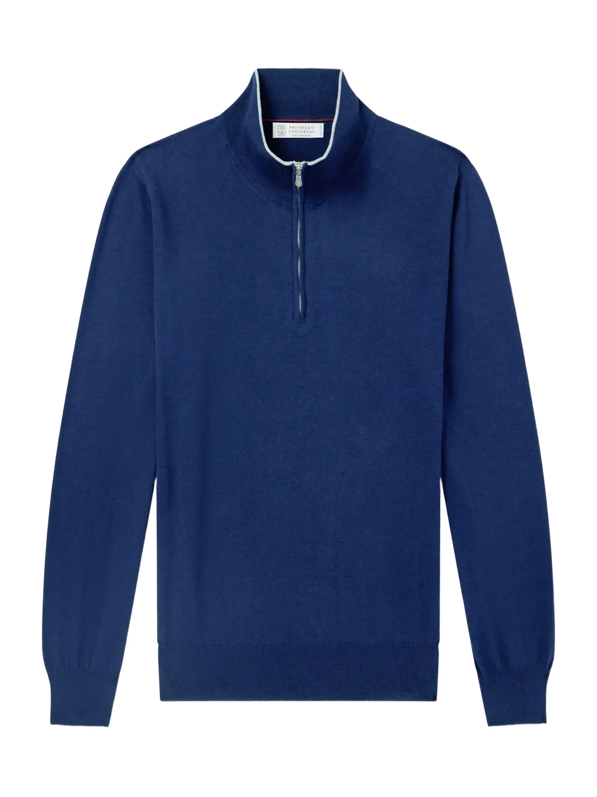 Cotton and Cashmere-Blend Half-Zip Sweater - Men Cotton and Cashmere-Blend Half-Zip Sweater - Men