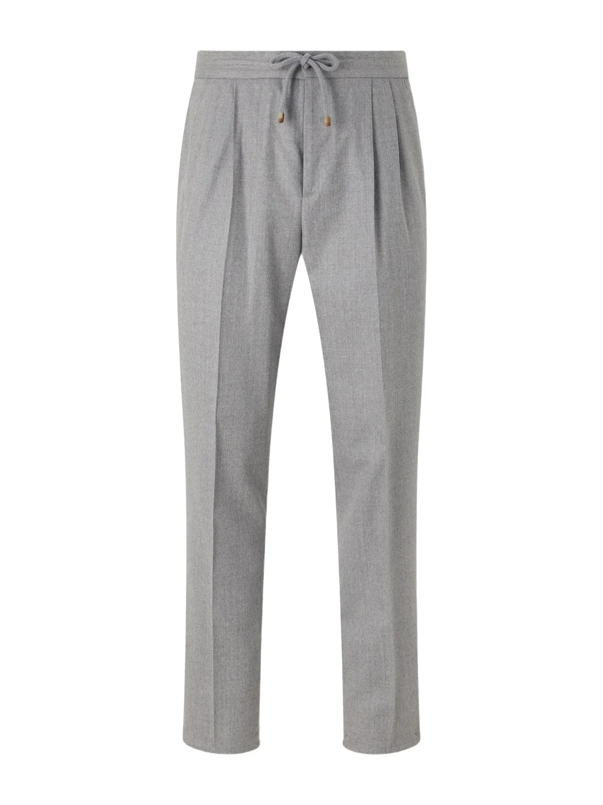 Tapered Pleated Virgin Wool-Flannel Drawstring Trousers - Men Tapered Pleated Virgin Wool-Flannel Drawstring Trousers - Men