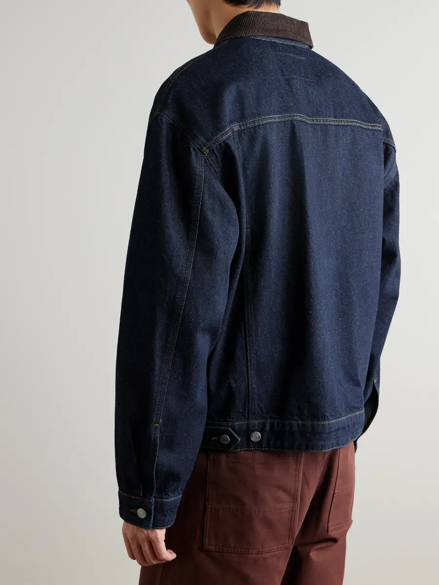 NN07 Roy 1882 Corduroy-Trimmed Organic Denim Jacket - Men | Thumbnail 4 NN07 Roy 1882 Corduroy-Trimmed Organic Denim Jacket - Men | Thumbnail 4