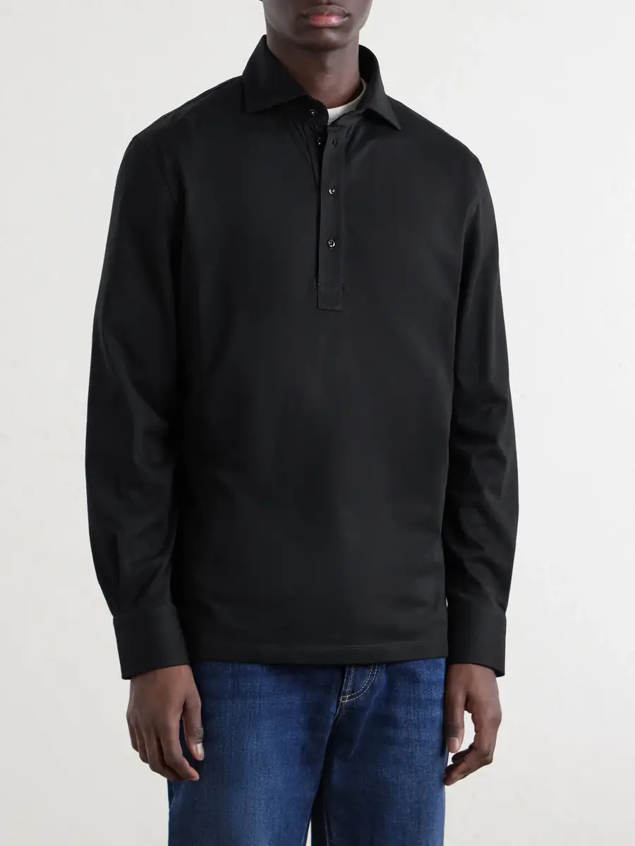 Brunello Cucinelli Cotton Polo Shirt - Men | Thumbnail 3