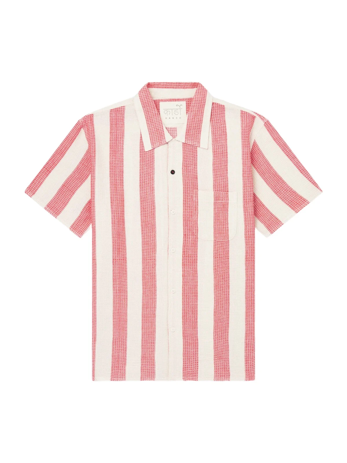 Kardo Camp-Collar Striped Cotton Shirt - Men