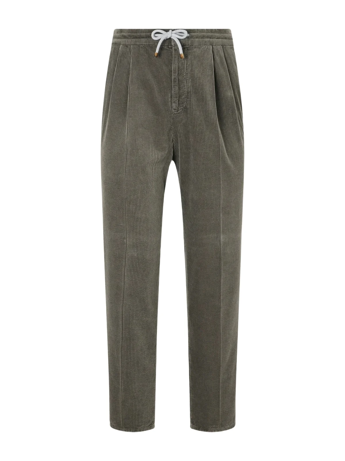 Straight-Leg Cotton-Corduroy Drawstring Trousers - Men Straight-Leg Cotton-Corduroy Drawstring Trousers - Men