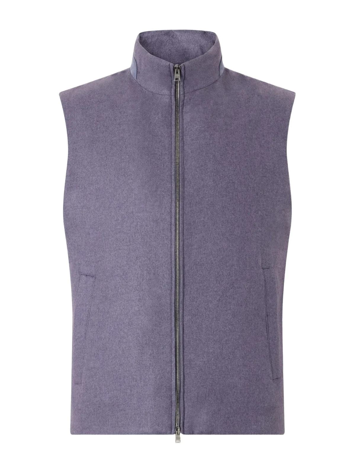 Leather Trimmed Silk and Cashmere-Blend Vest - Men Leather Trimmed Silk and Cashmere-Blend Vest - Men