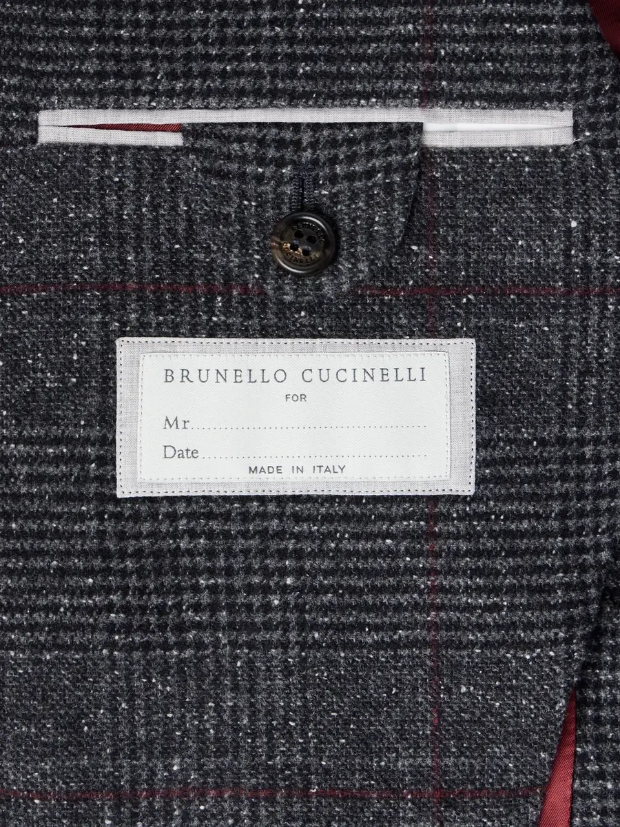 Brunello Cucinelli Checked Silk, Wool and Cashmere-Blend Suit Jacket - Men | Thumbnail 3 Brunello Cucinelli Checked Silk, Wool and Cashmere-Blend Suit Jacket - Men | Thumbnail 3