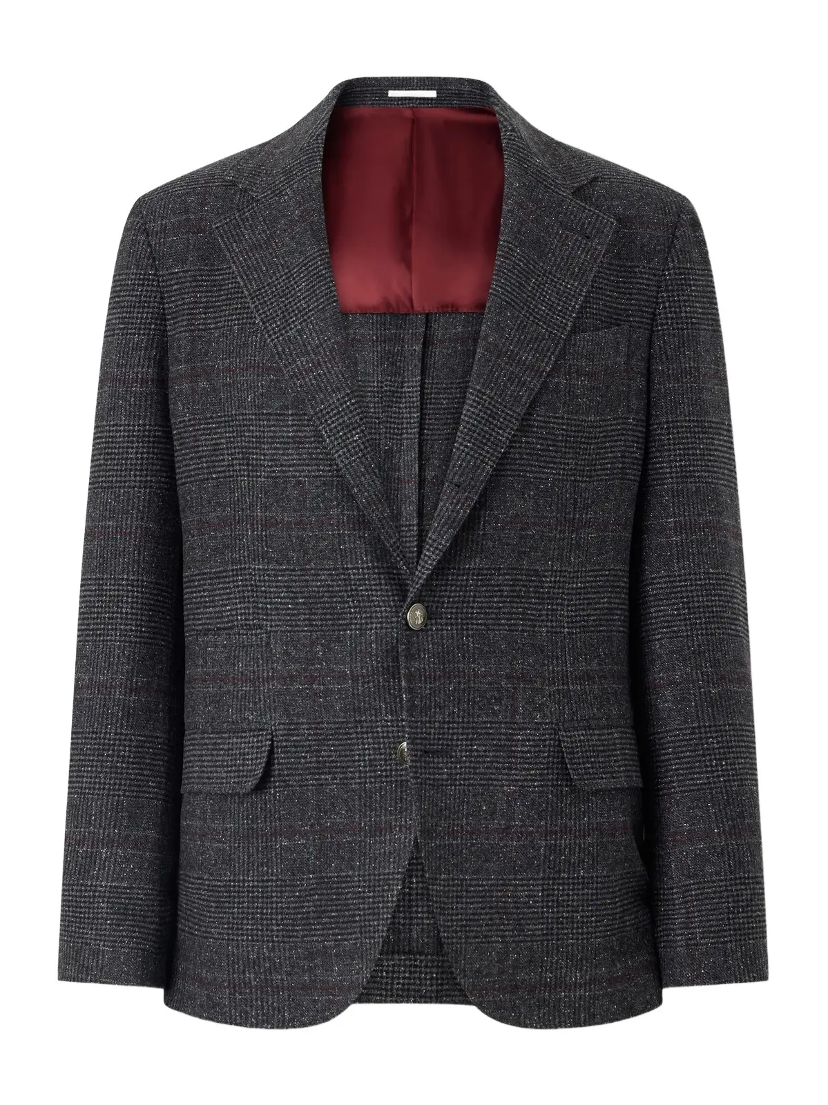 Checked Silk, Wool and Cashmere-Blend Suit Jacket - Men