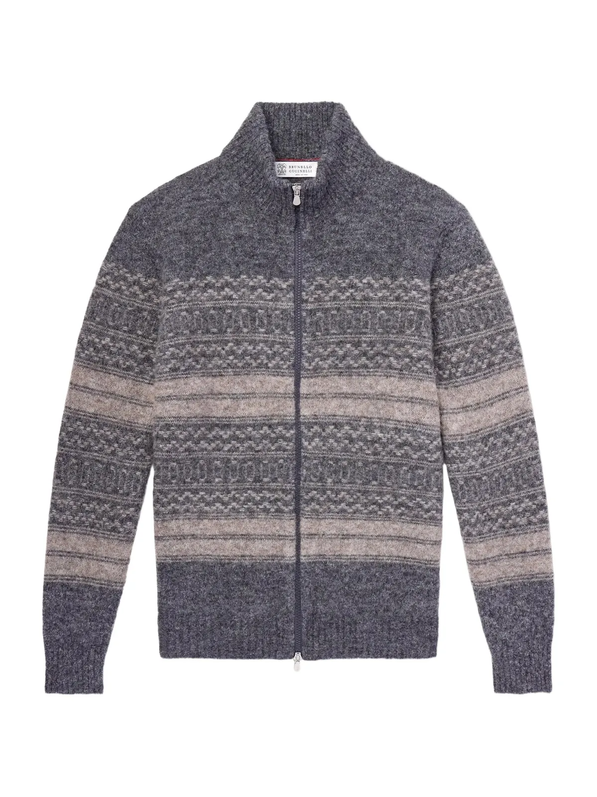 Brunello Cucinelli Alpaca-Blend Zip-Up Sweater - Men