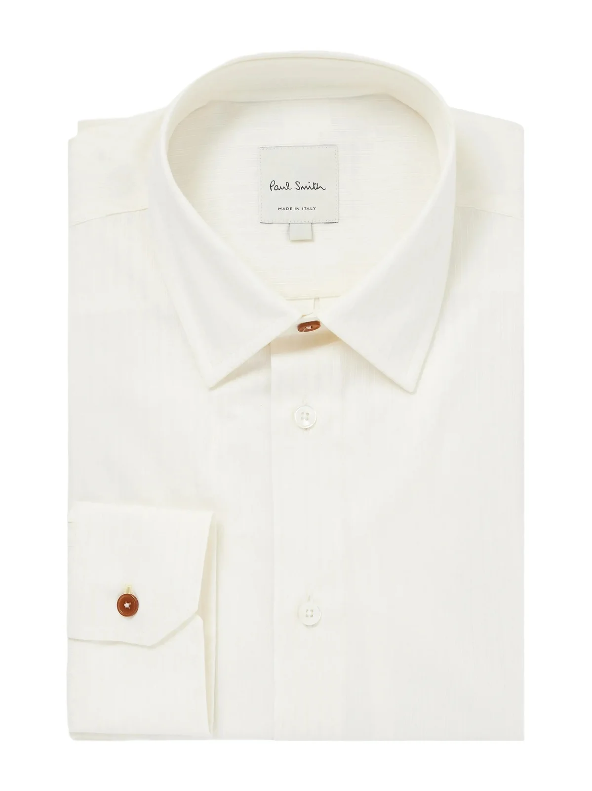 Classic-Collar Striped Cotton and Silk-Blend Shirt - Men Classic-Collar Striped Cotton and Silk-Blend Shirt - Men